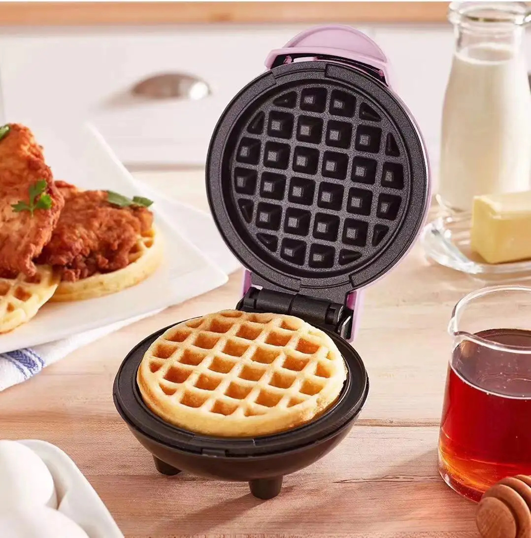 Teglia da forno per torte e panini, teglia elettrica per colazione domestica, mini macchina per biscotti per waffle multifunzionale completamente automatica