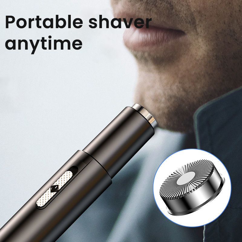 Máquina de cortar cabelo elétrica para nariz, recarregável, multicinética, dois em um, unissex, totalmente automática, lavável