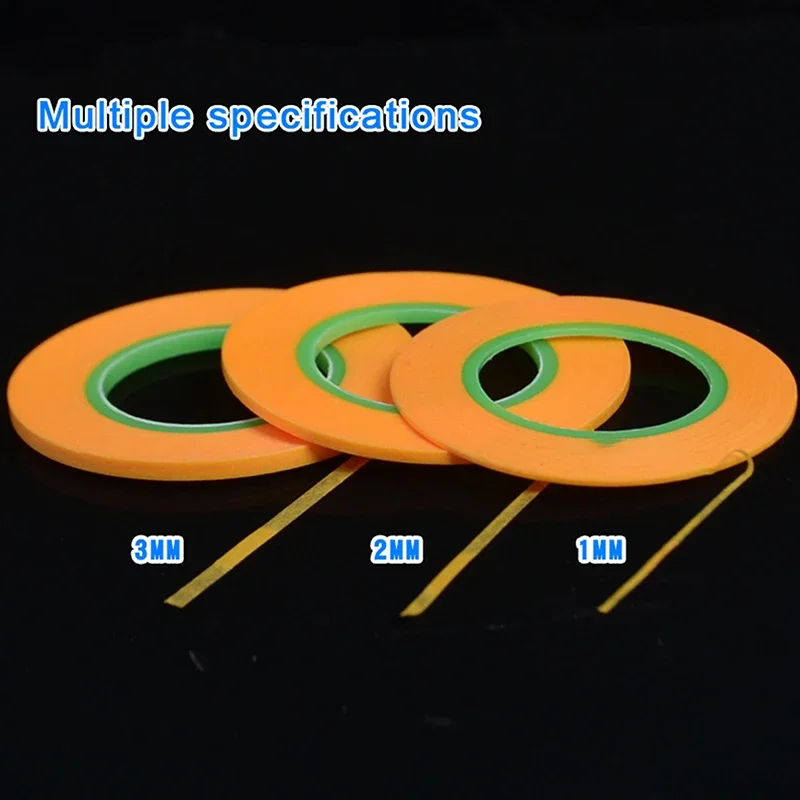 Modelo de pulverização revestimento cor ultra fita fina diy mascaramento especial largo 1mm/2mm/3mm 18m modelo cobrindo fita