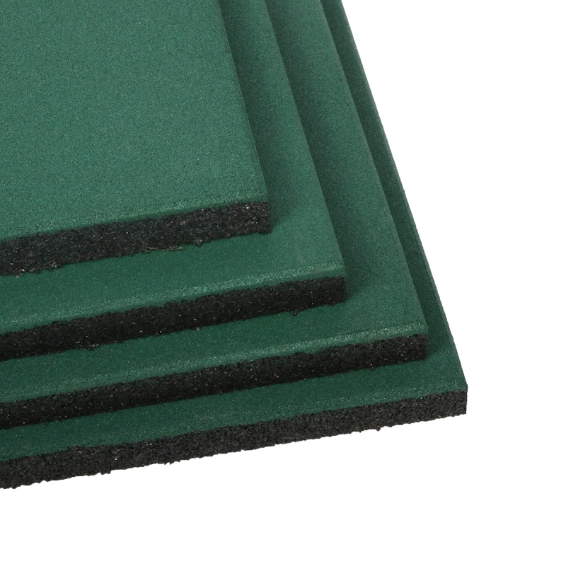 Piso de goma 4x6 de los esteras del gimnasio 1x1 del piso azul verde modificado para requisitos particulares de fábrica del gimnasio de 30m m