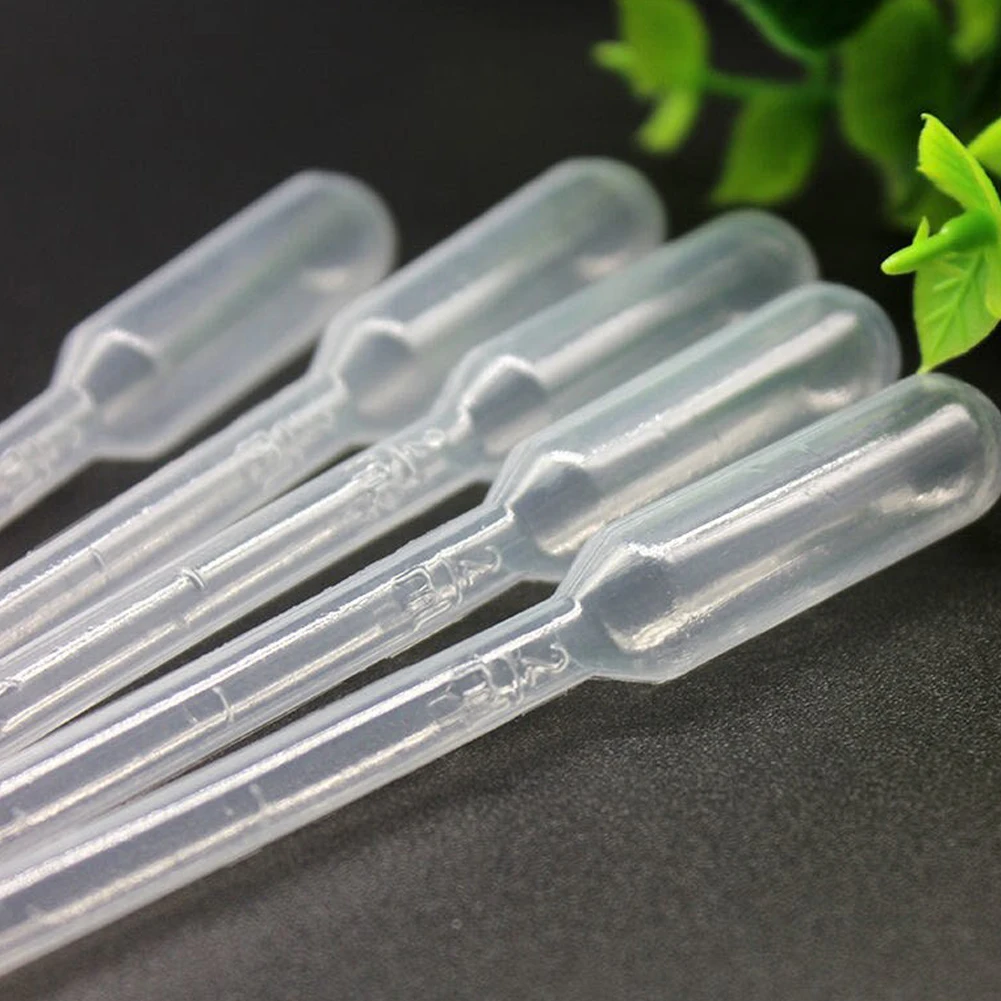 Pipeta de plástico desechable para laboratorio, gotero, suministros para experimentos, aceites esenciales, maquillaje, 50 piezas, 1/2/3ML