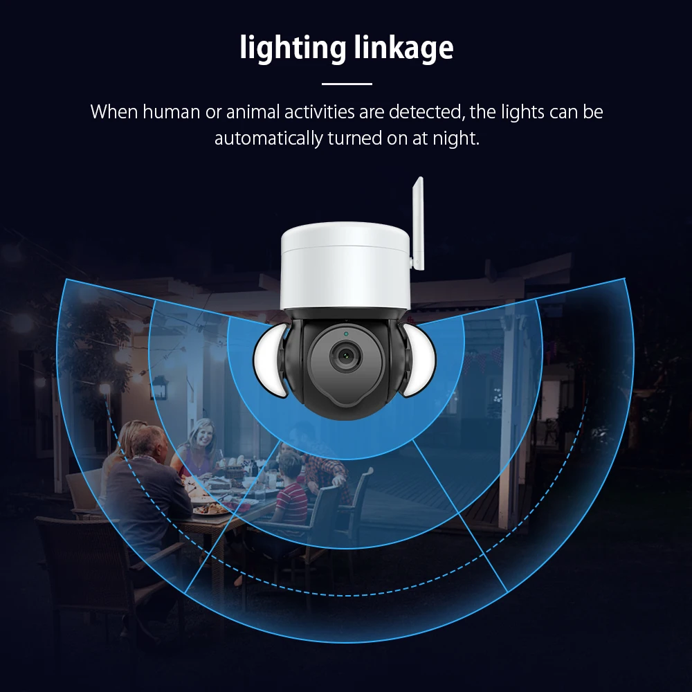 INQMEGA 5MP TUYA Cámara inteligente en la nube cámara de videovigilancia WIFI al aire libre seguimiento automático Google Home Alexa IP cámara CCTV PTZ