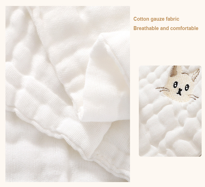 Baby-Speichelhandtücher, weicher Waschlappen für Kleinkinder, Spucktuch, 6-lagige Baumwolle, Stickerei, Handgesichtstücher, Neugeborenes Lätzchen, Kinder-Taschentuch