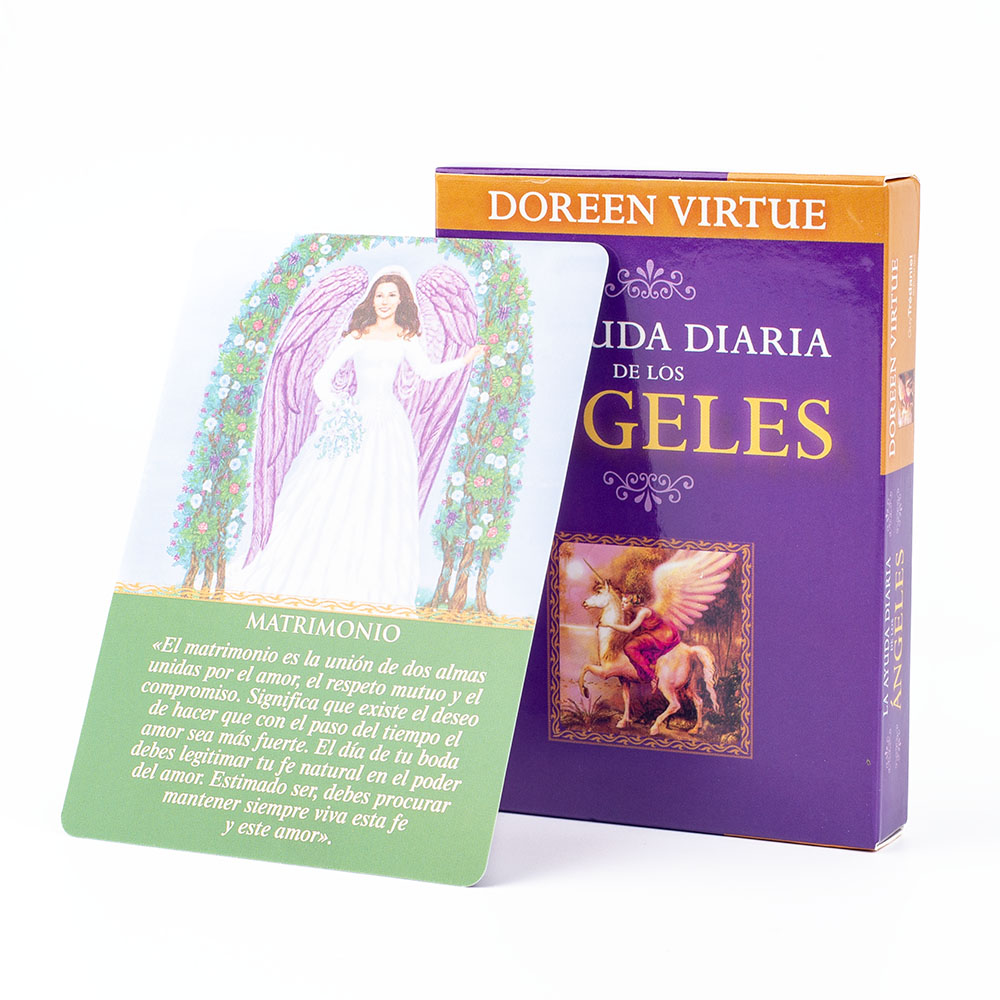 Orientação diária dos seus anjos oracle 44 cartas baralho 10.4*7.4cm versão espanhola destino adivinhação tarô jogo de tabuleiro