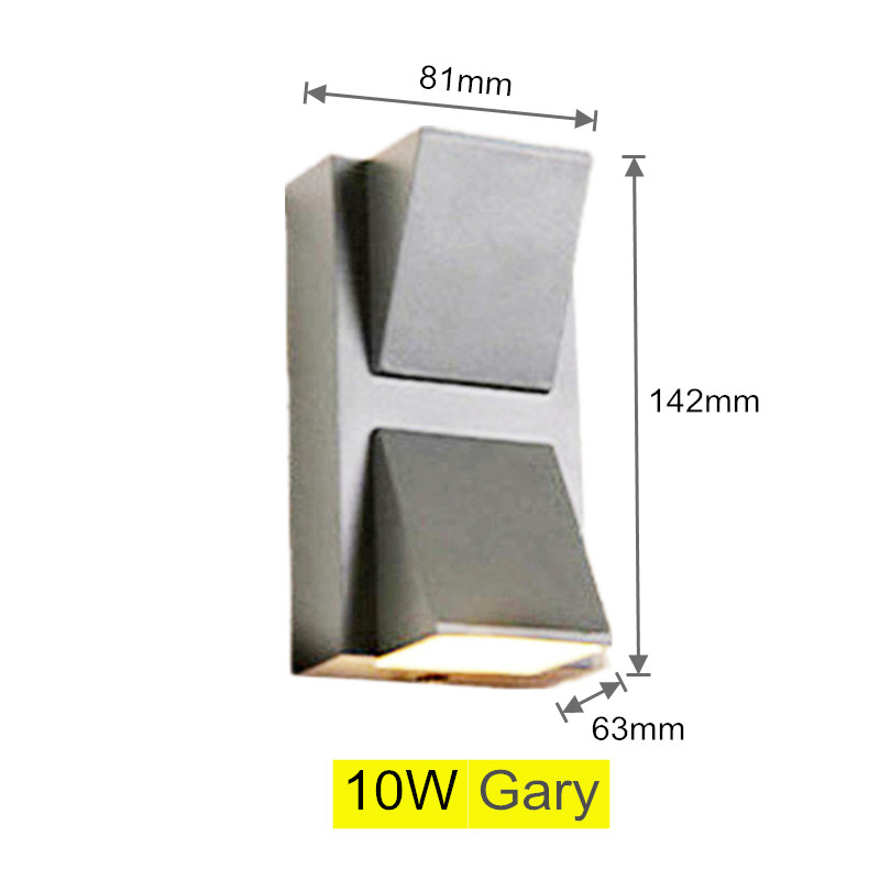 5W 10W Moderne einfache kreative wasserdichte Außenwandleuchte LED Hoflampen Torlampe Terrasse Balkon Gartenwandleuchte