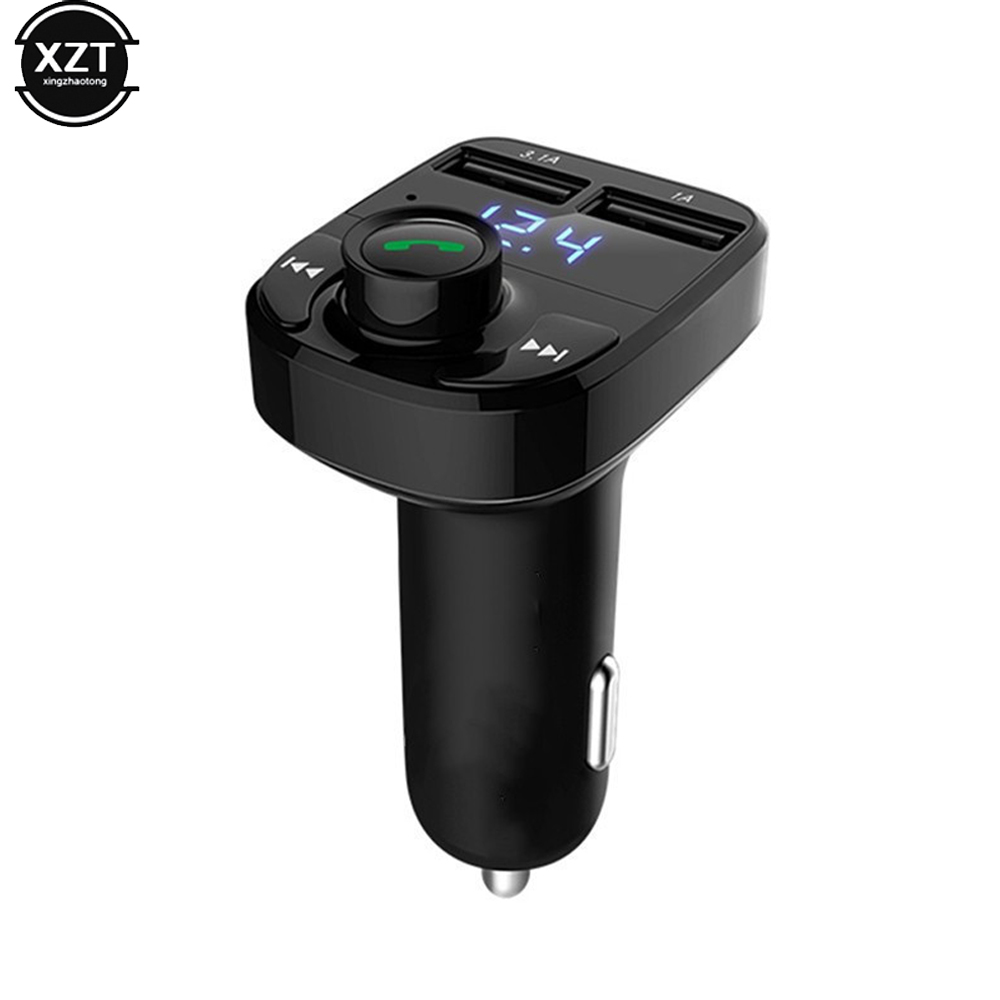 X8 Car Dual USB Fast Charger FM Transmitter Bluetooth 5.0 Handsfree Car Kit Audio Modulator MP3 Player Audio Receiver