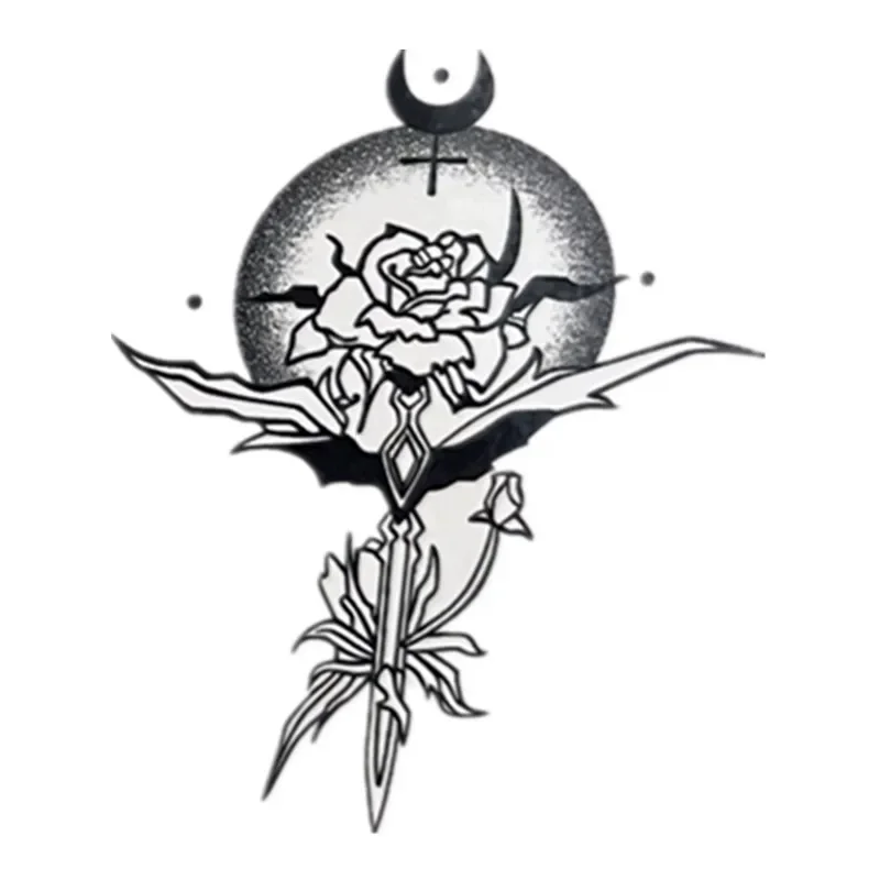 게임 마을 레이디 Dimitrescu 딸 코스프레 Bela Cassandra Daniela 뱀파이어 방수 가짜 문신 임시 스티커 캐릭터