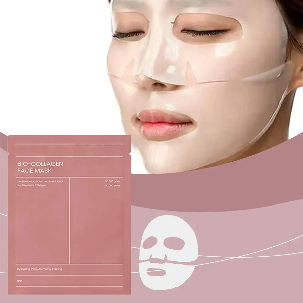 Máscara facial de bio colágeno noturno para hidratação profunda, minimização dos poros, hidratante, brilho, refresco da pele, tratamento de cuidados com a pele