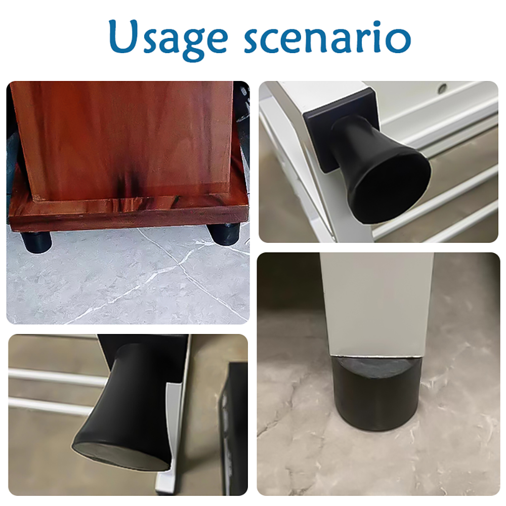 M6 m8 m10 borracha ajustável pés almofada pés com parafuso mesa cadeira balck nivelamento pé almofada móveis perna anti-choque proteção
