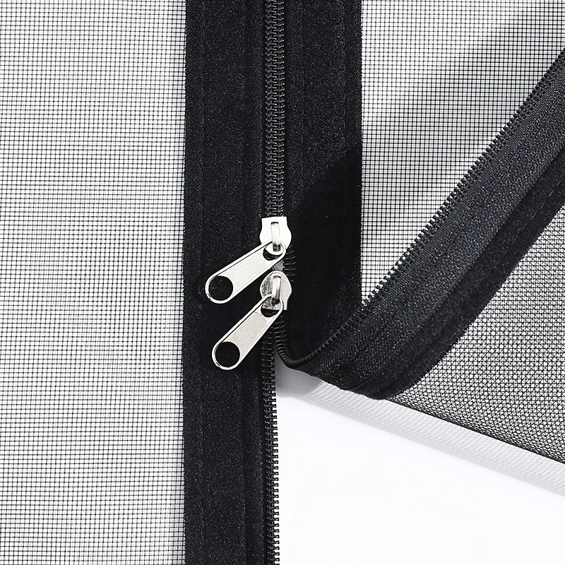 Black, Customized size，Window mesh with zipper Self-adhesive zipper,mosquito nets for windows anti mosquito window door curtain