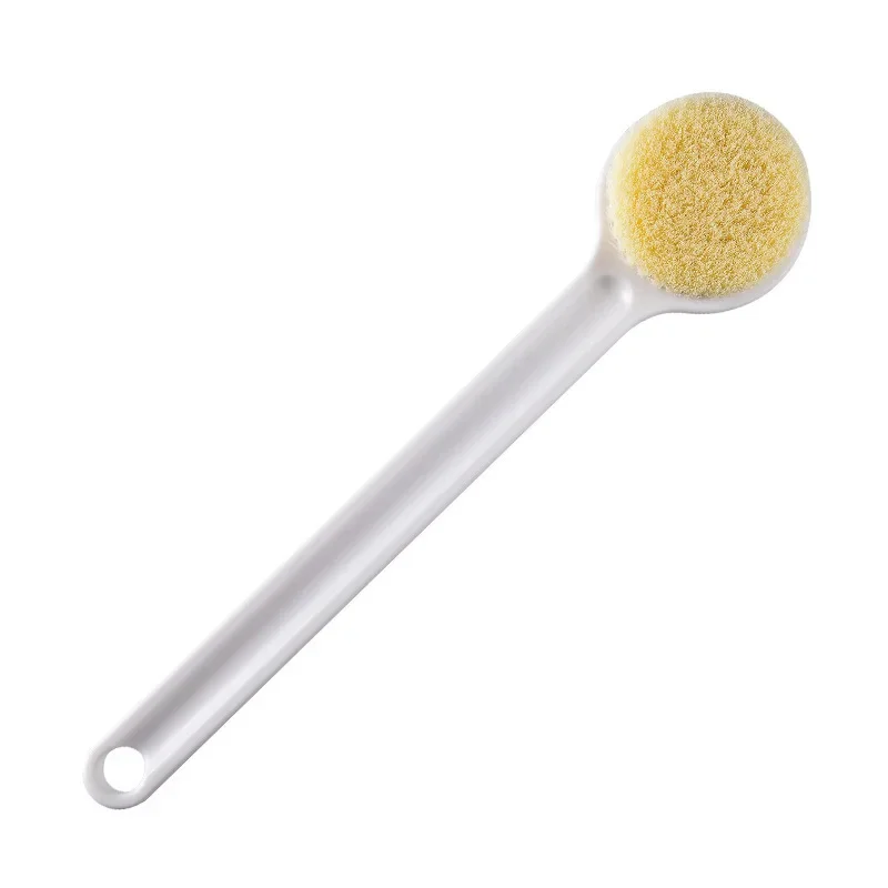 New Simple PP Long Handle Soft Nylon Bath Brush Easy Convenient Clean Back Body Exfoliating Massage Brush Bathroom Accessories