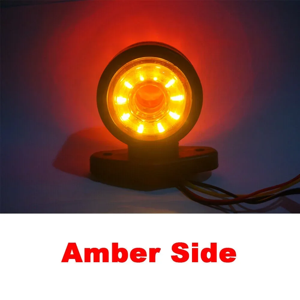 2PCS Universal 12-24v Warnung Rücklicht Seite Marker Indikatoren Licht Lkw Lkw Bus Dual Gesicht blinker Licht Umriss Lampe