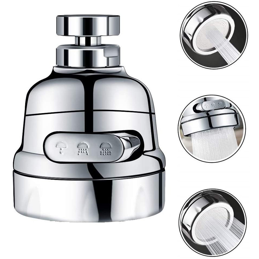 360 degrés rotation robinet de cuisine aérateur réglable double mode pulvérisateur filtre diffuseur économie d'eau buse robinet de baignoire joint