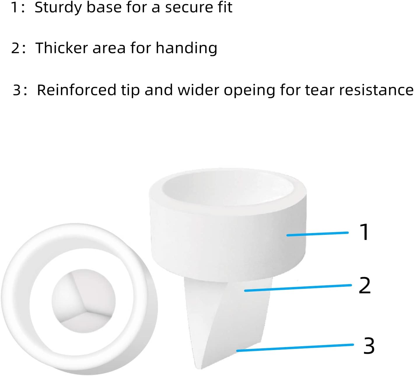Válvula de pico de pato compatible con extractor de leche eléctrico, piezas de bomba/accesorios para extractor de leche (juego de 6 piezas)
