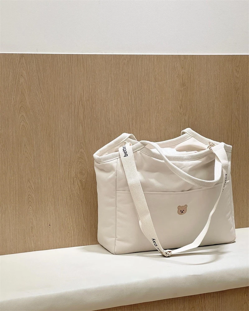 Nowa koreańska torba dla mamy Wielofunkcyjna torebka Modna torba na ramię Lekka płócienna torba dla matki i dziecka na zewnątrz