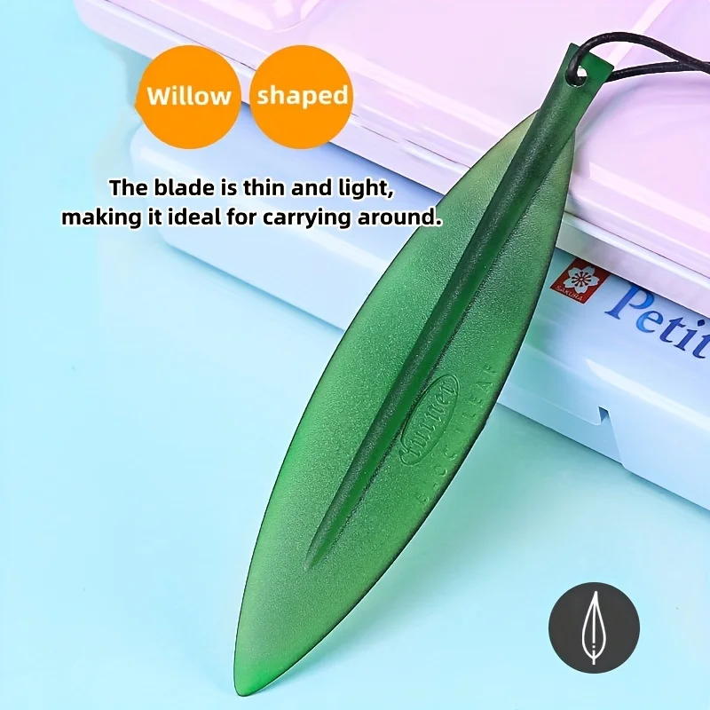 Willow leaf letter opener sword Letter Opener Watercolor Book Cutting Separating Tools Will not scratch paper Art Tool Kits