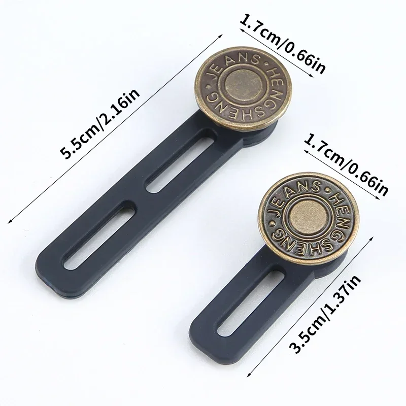 ส่วนต่อขยายปุ่มกางเกงยีนส์และกางเกง 6 ชิ้น: Universal Wait Expander สําหรับผู้หญิงและผู้ชาย, โซลูชันการต่อสายรัดทันที