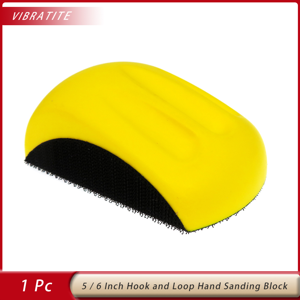5'' 6'' Hand Granding Block PU Hand Sanding Block Abrasive Tool for Hook & Loop Sandpaper Automotive Sanding Disc