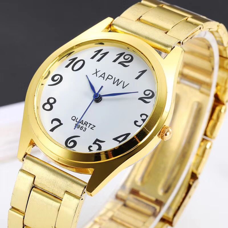 Reloj de cuarzo elástico clásico con esfera grande, pulsera de acero de primavera, Retro, Digital, para estudiantes y ancianos