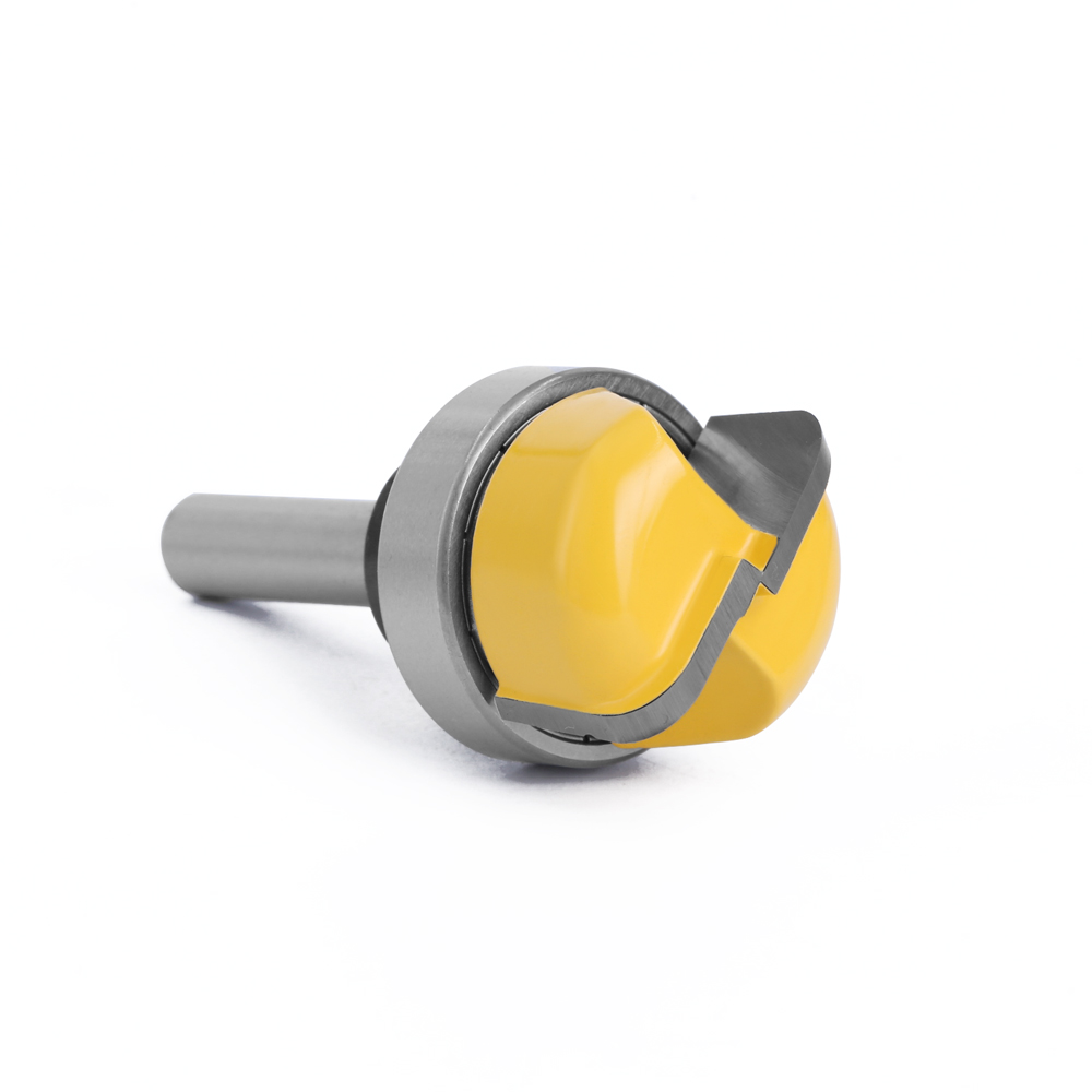 LAVIE 6mm 6.35mm Shank 1-1/8 3/4 นิ้วเส้นผ่านศูนย์กลางชามถาด Router บิตรอบจมูกเครื่องตัดแบริ่งสําหรับงานไม้