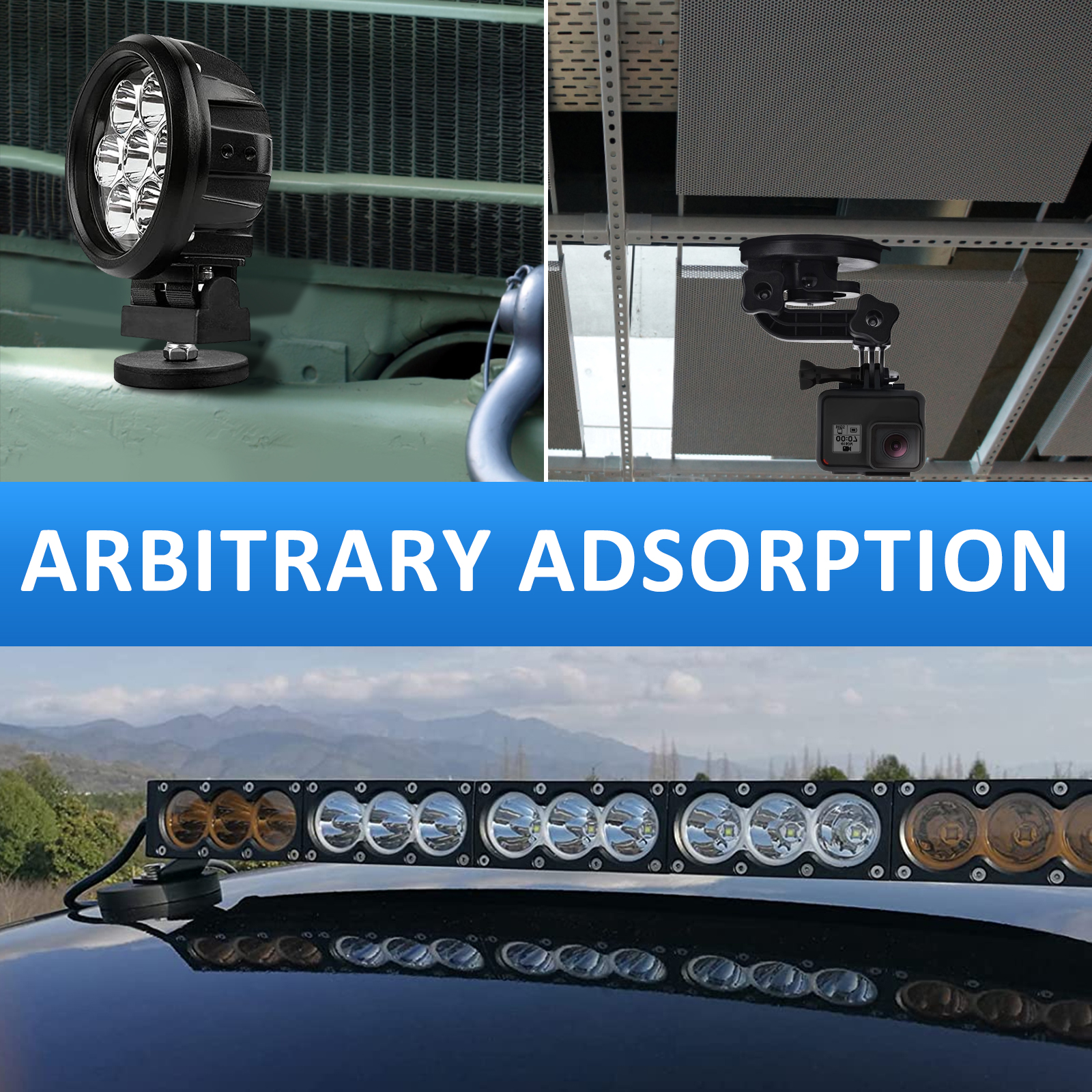 6/12/30 個マグネットベース 1.7 インチラウンドネオジム取付マグネット M6 スレッドスタッドマグネットアンチスクラッチ照明バー用