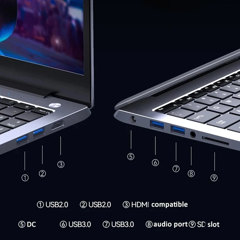 Portátil 15,6 pulgadas Intel i7 1195G7 NVIDIA MX450 2G DDR4 Window11 32G RAM 2TB SSD HD cámara desbloqueo de huellas dactilares Netbook portátil