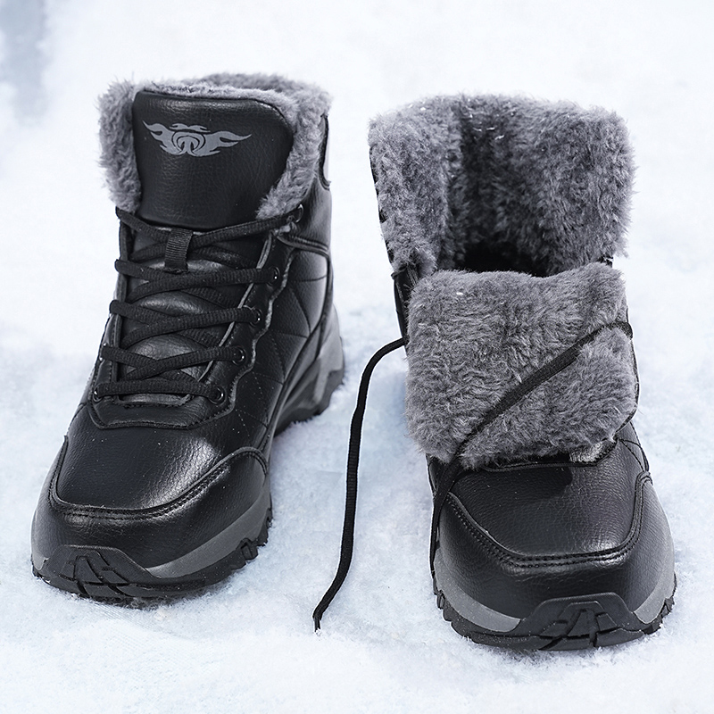 Bottes de neige d'hiver pour hommes, expédition rapide, bottes de randonnée en plein air, baskets imperméables en cuir Pu, chaussures d'escalade décontractées, grande taille 39-48
