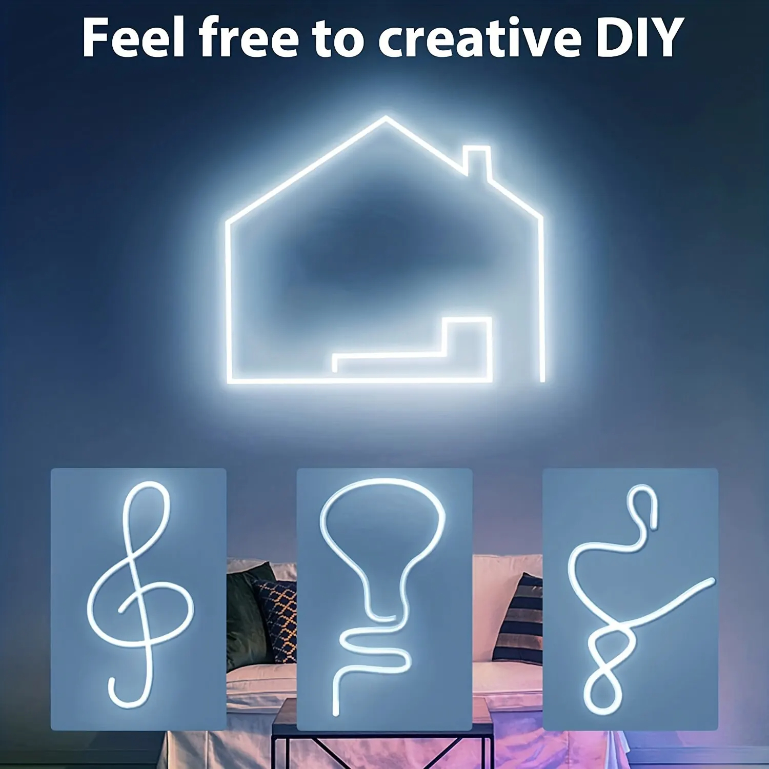 Tira de luces LED con Sensor táctil, letrero de neón de 5V, lámpara de neón impermeable regulable por USB, cinta Flexible de silicona, retroiluminación de dormitorio, decoración DIY