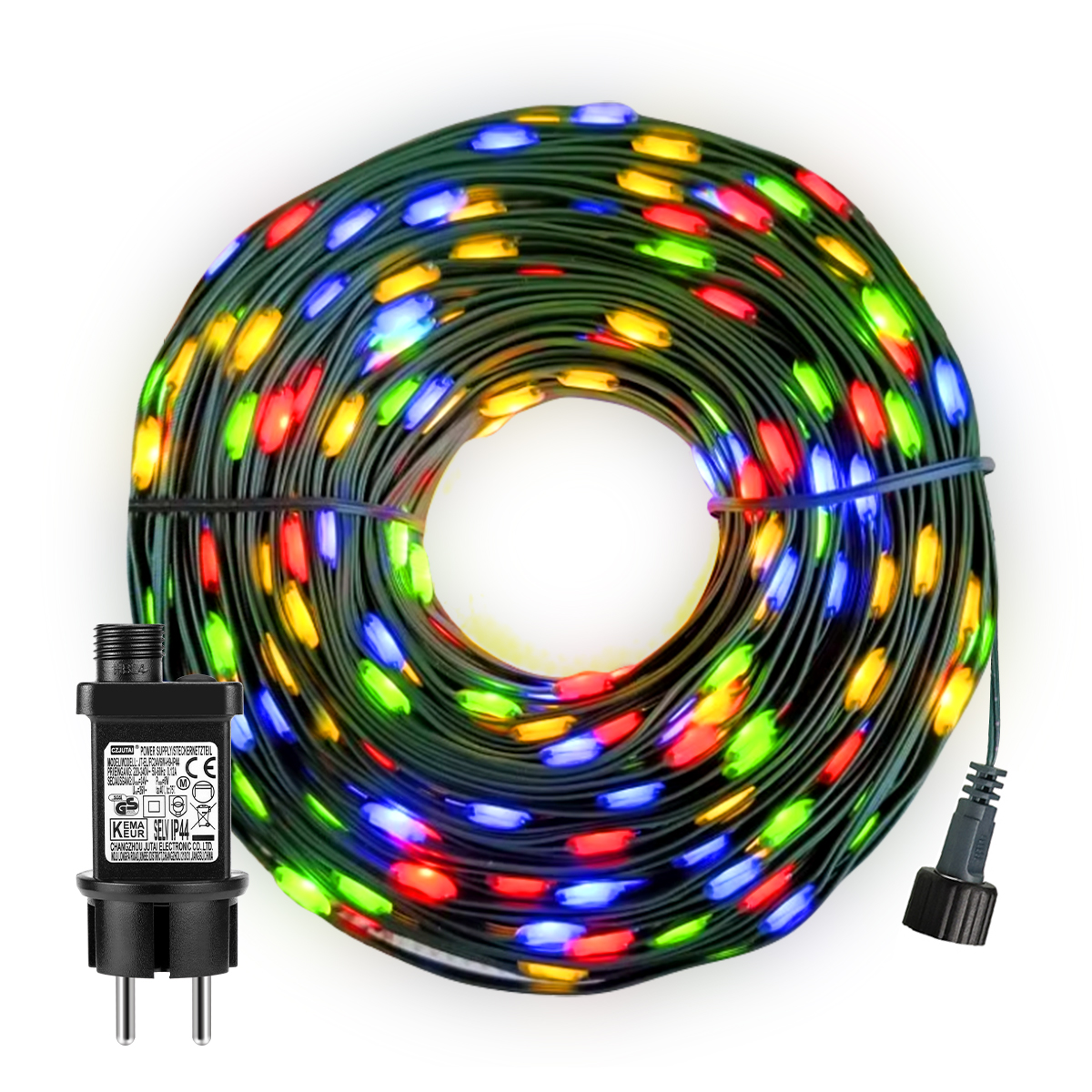 Langlebige LED-Weihnachtslichterkette, 110 V, 220 V, Plug-in, grüner Draht, wasserdichte Lichterkette für Innen- und Außenbereich, Hof- und Gartendekoration