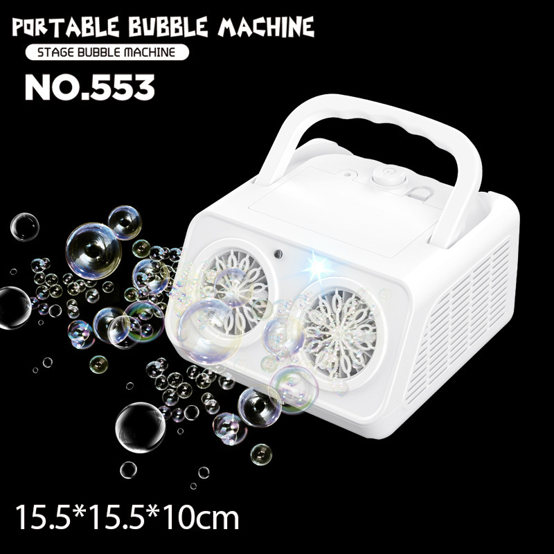 Electric Stage Bubble Machine Gift Handheld Multi hole Fully Automatic One Click Bubble Blowing Outdoor Toy