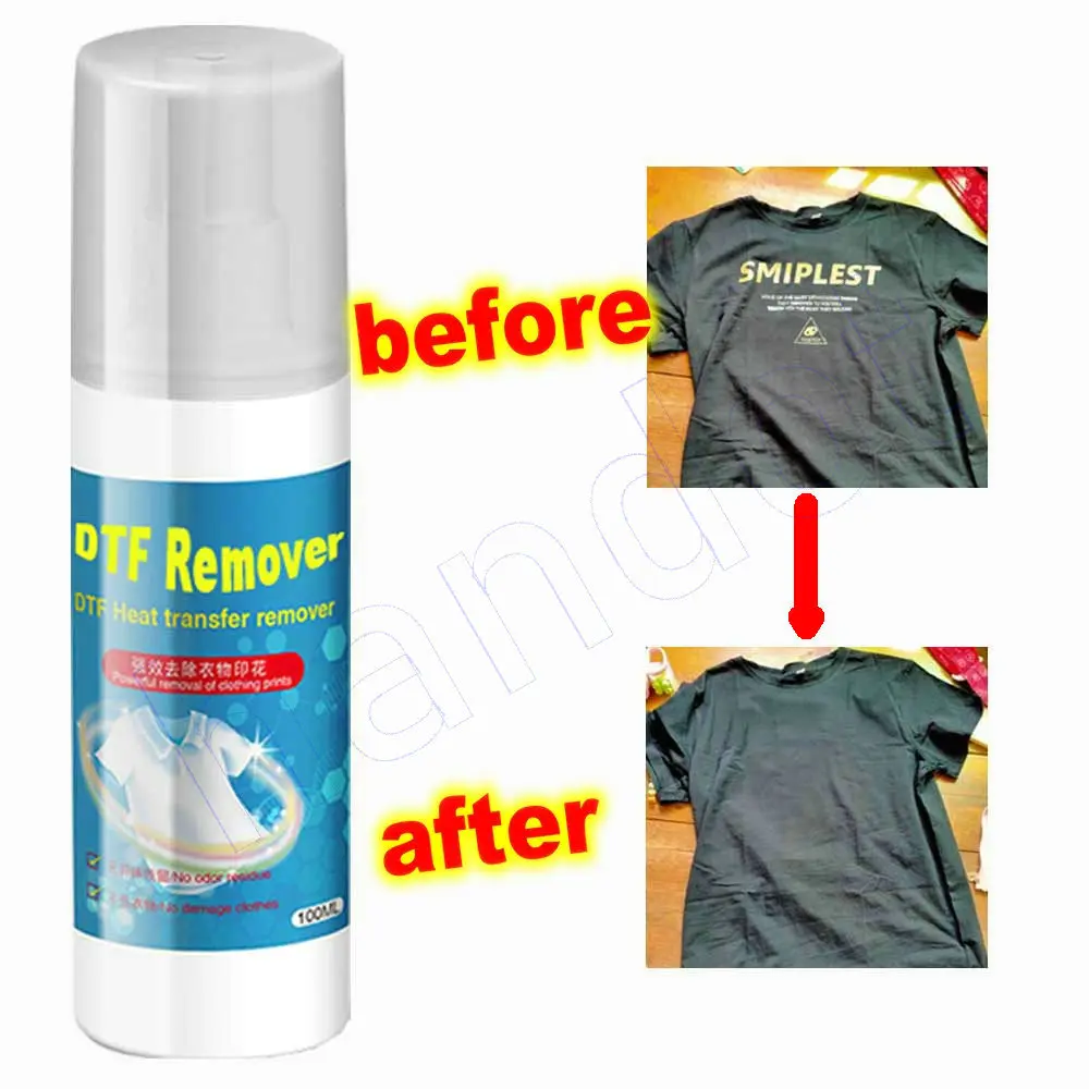 Dtf Remove Liquid Textile Vinyl Dtf Средство для удаления чернил Одежда для одежды Тканевая футболка DIY Cricut Очиститель чернил Раствор Аксессуары