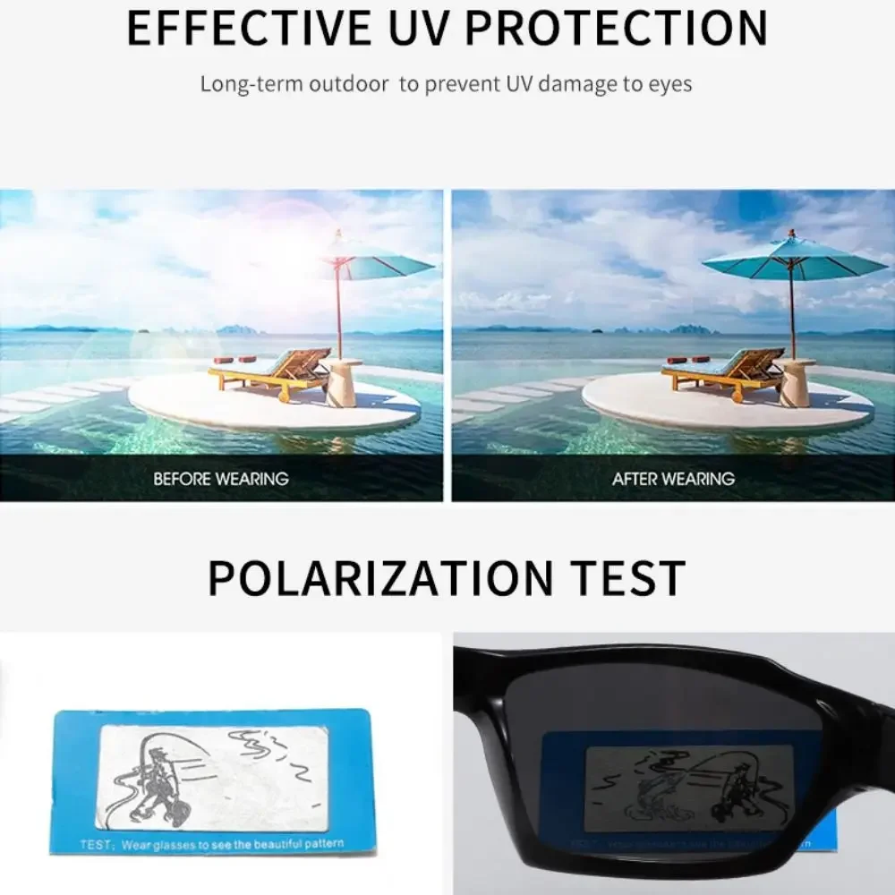 Gafas de sol polarizadas UV400 para ciclismo, gafas de sol para deportes al aire libre, resistentes al viento, resistentes a los rayos UV, para conducir, cómodas y ligeras
