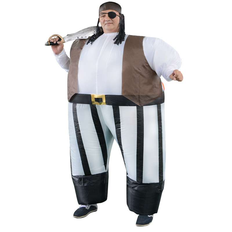Traje inflável pirata para o desempenho do Dia das Bruxas Traje engraçado do valentão, KTV Bar andando adereços, traje de festa