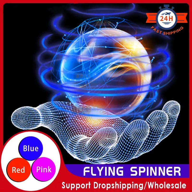 Bola Terbang Bumerang Flyorb Sihir dengan Lampu LED Drone Bola Melayang Rilis Stres Mainan Fidget Spinner Terbang Hadiah Keluarga Anak-anak