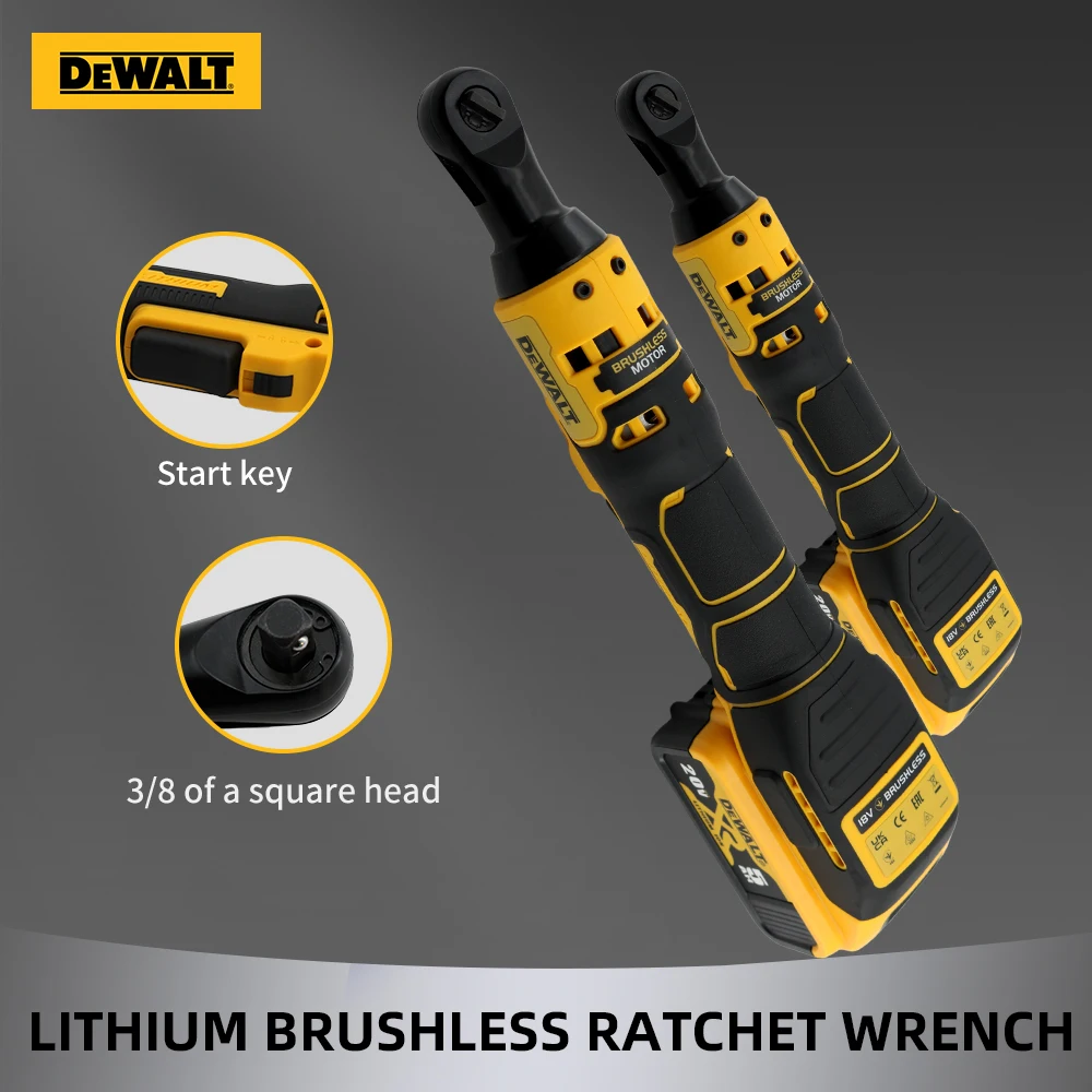 Dewalt dcf512 chave de energia sem escova de velocidade variável de 1/2 polegadas luz led chave de catraca sem fio 20v bateria ferramentas elétricas