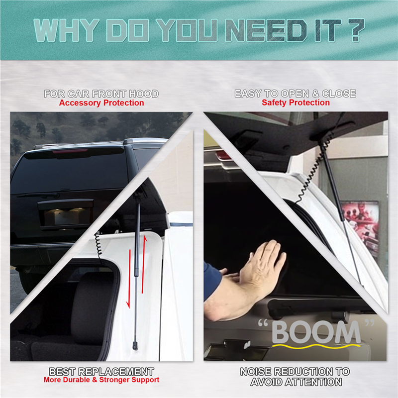 2 ピース/セットリアウィンドウガラスリフトガススプリングショックアブソーバーフードリフトサポートガスストラットシボレー GMC ユーコン 2007-2014