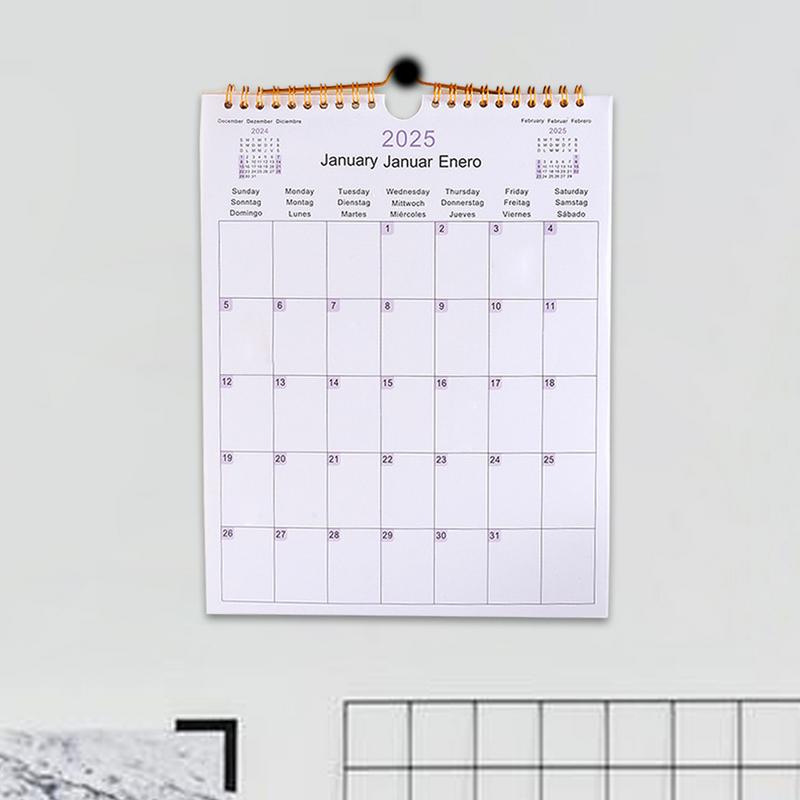2025 Wall Daily Monthly Calendar Home Hanging Record Form Appointment Planning Monthly Paper Family