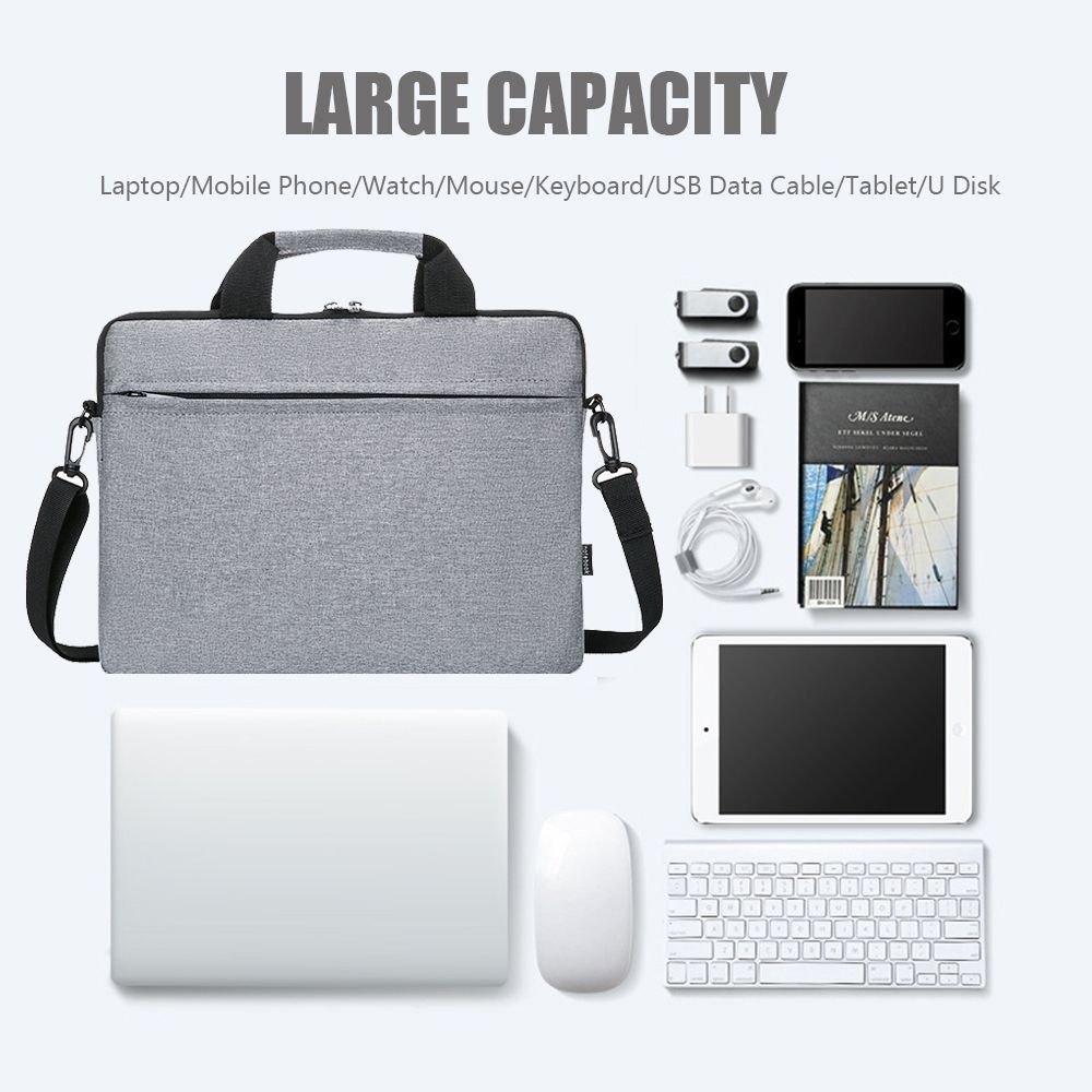 15.6inch Laptop Bag Shoulder Handbag Large Capacity Computer Bag Shockproof Briefcase for Lenovo/HP/Dell/Asus/Samsung
