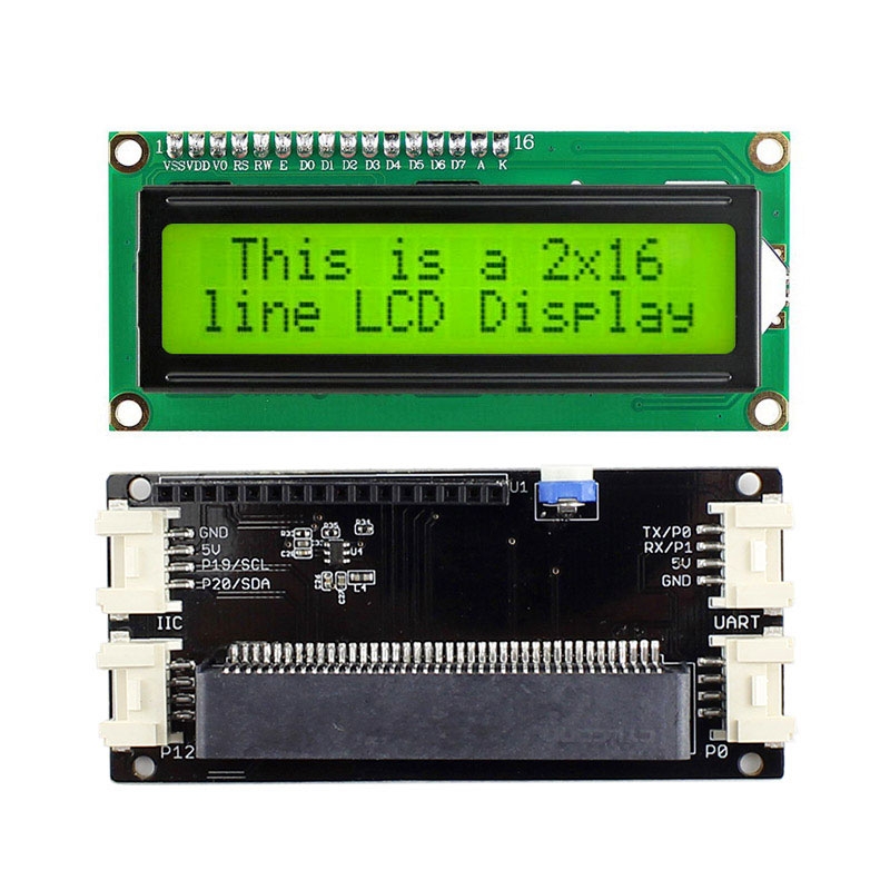 Дисплей Elecrow LCD1602 для Micro:bit 2.0, 4-проводное соединение, 4 интерфейса Crowtail IIC, UART, аналоговый порт и цифровой порт для BBC