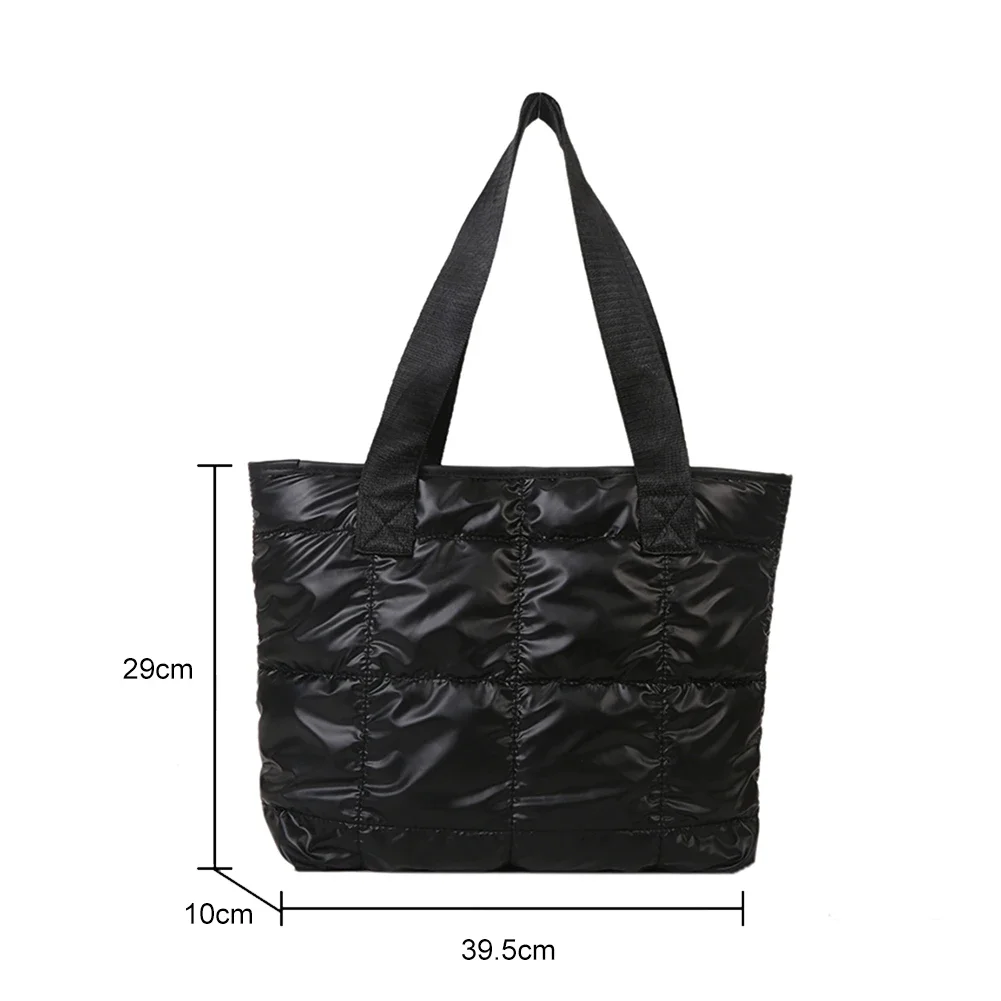 Modne damskie torby typu tote, duże, bawełniane, wyściełane torby na zakupy, rombowe, przenośne torebki, pikowane, jednolite, idealne na wypoczynek i podróże.