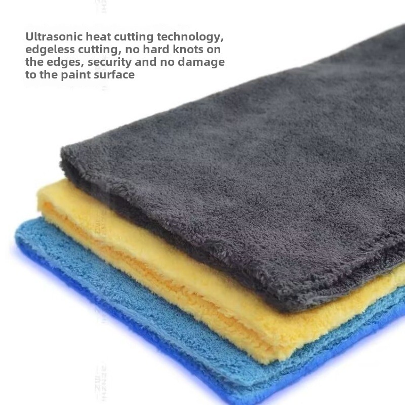 Thicken 600GSM ผ้าขนหนูไมโครไฟเบอร์ Ultra-Soft ผ้าล้างรถ 40x40 ซม.Scratch-ฟรีผ้าสําหรับรายละเอียดรถทําความสะอาด Rag