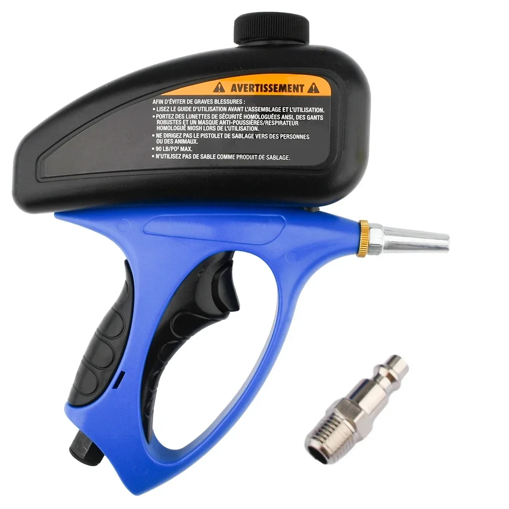 Handheld Gravity Blaster 90Psi Portable Sand Paint Sprayer Pneumatic Rust Power Tool Protection Blasting Air Gun High Pressure