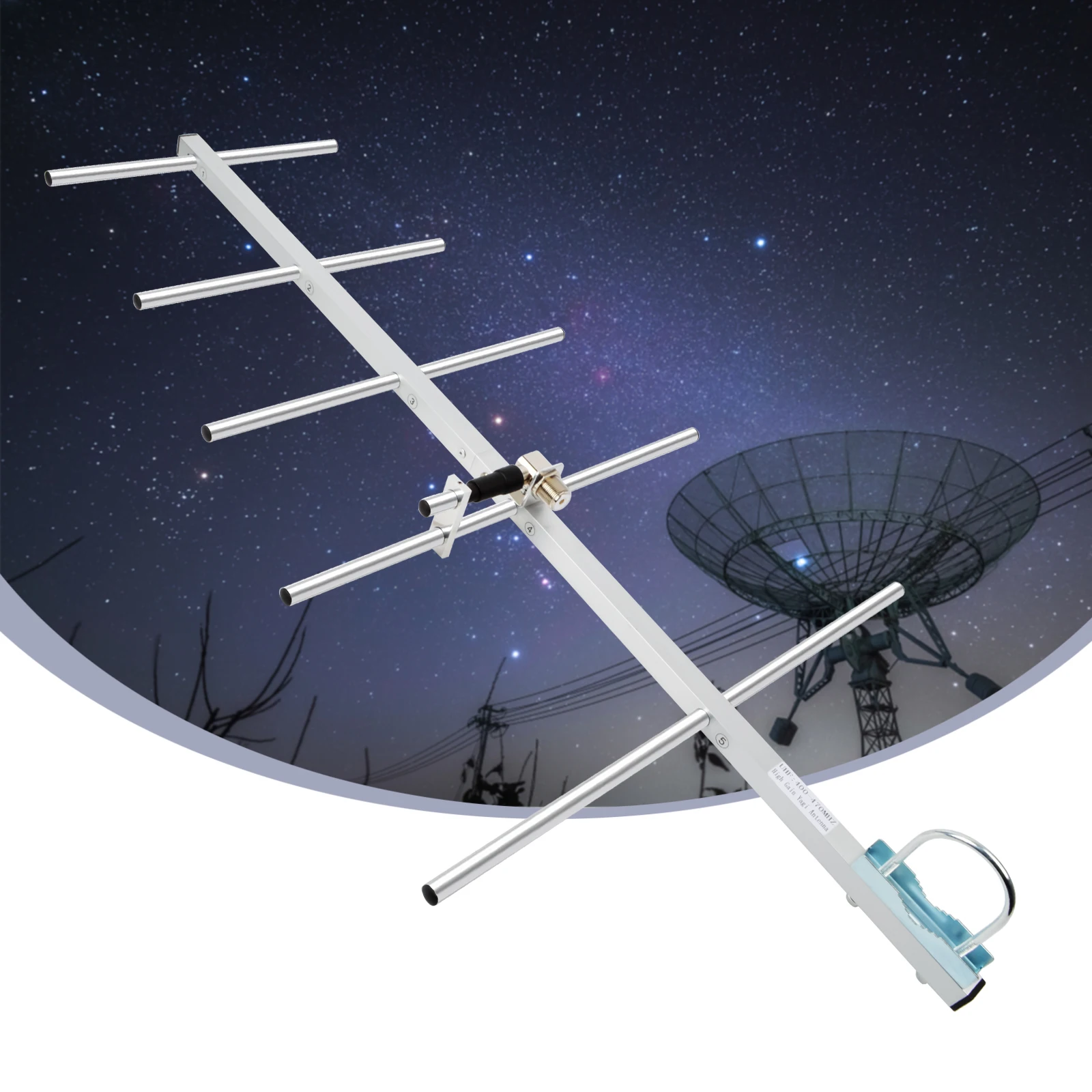 HYS-antena Yagi UHF de alta ganancia, dispositivo de 70cm, 9dBi, 400-470Mhz, para exteriores, GMRS, direccional, para Radio Amateur, sistema de repetidor, 433mhz