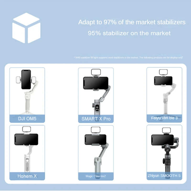1 Set ABS For DJI Feiyu Handheld Stabilizer Fill Light Mini Multi-Function Beauty Light Outside Shooting Live Light