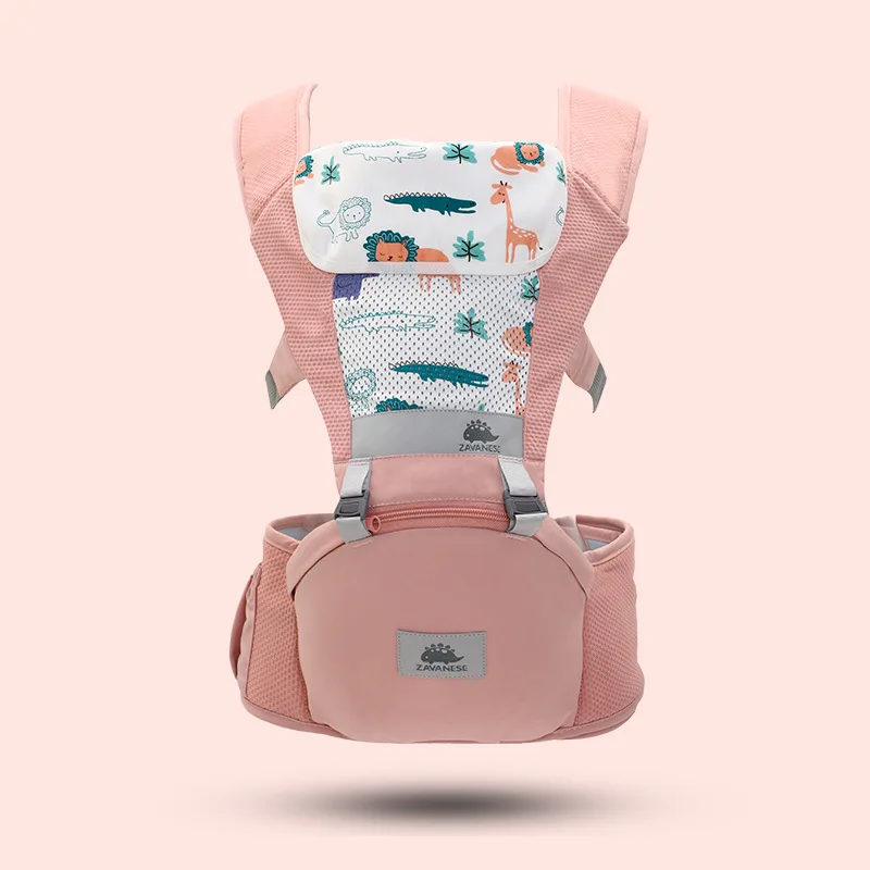 Mochila ergonômica para carregar bebês de 0 a 48 meses, com assento quadril para recém-nascidos, multifuncional, envoltório para cintura, canguru