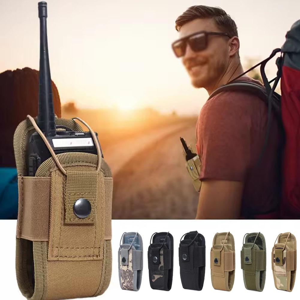 Outdoor Tactical Walkie Talkie Cover para MOLLE, Saco multifuncional do telefone móvel, Saco da cintura, Acessório protetor