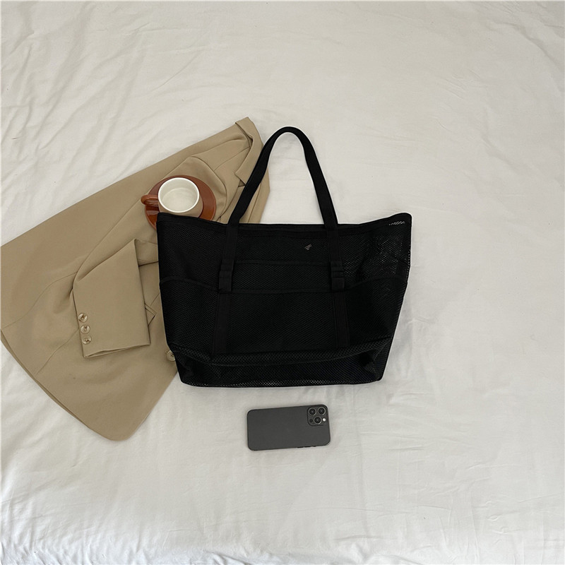 Przenośna siatkowa torba plażowa dla kobiet do makijażu podróżna torba do prania letnia podróżna pływanie torba do kąpieli organizator torby na zakupy