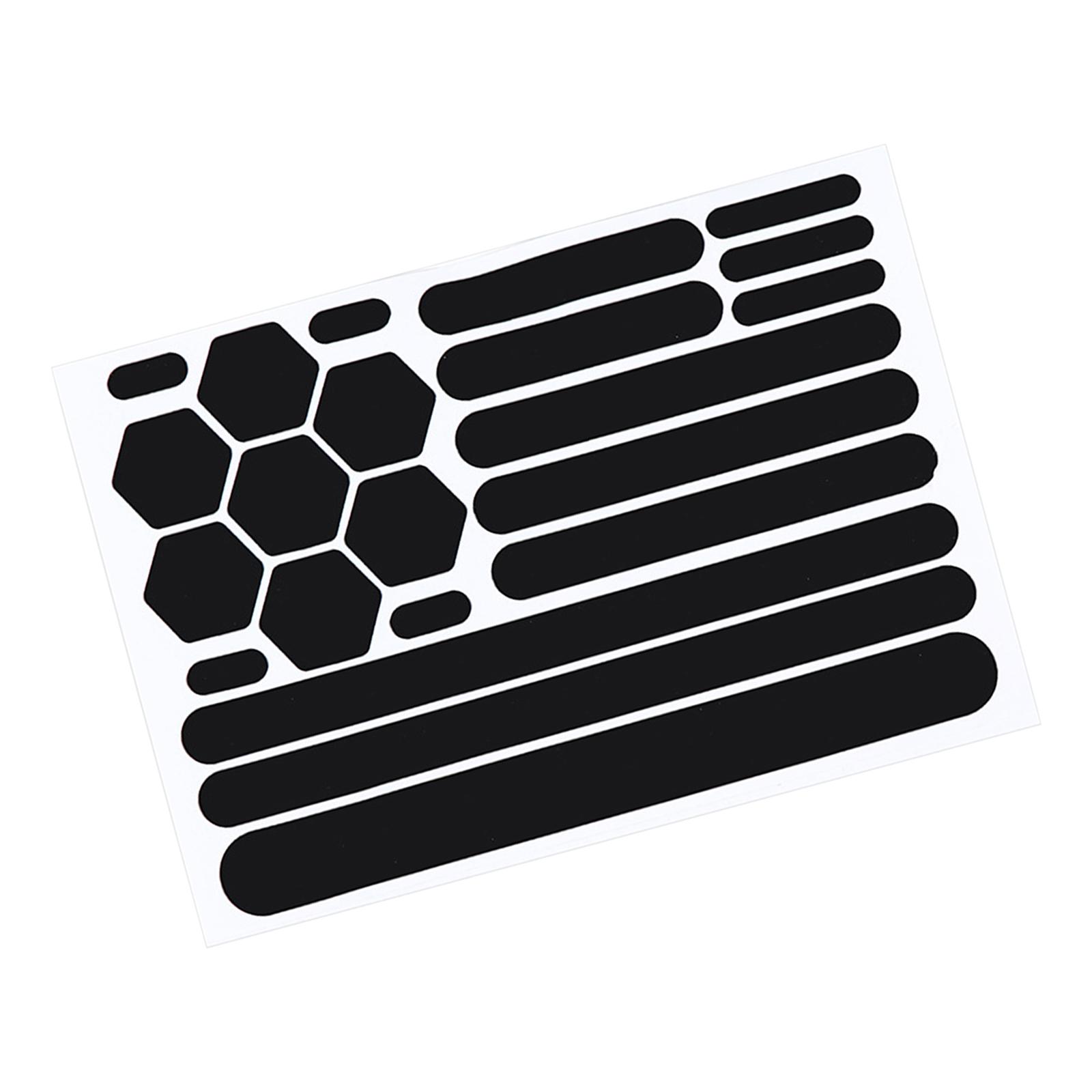 Motorcycle Sticker Reflective Gear Reflective Black Stickers Motorcycle Reflective Tape for Helmet Cars Trailers Bikes premium