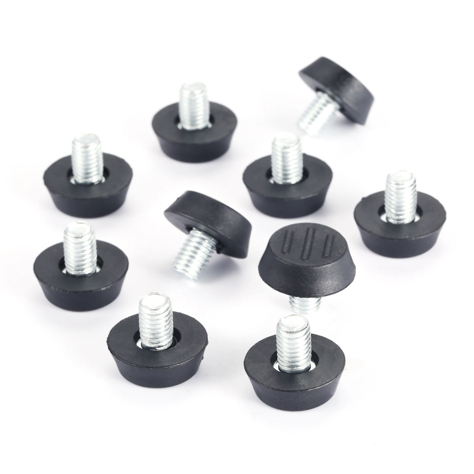 10Pc Black Furniture Legs Anti-slip Foot Riser Adjustable Height Plastic Base Table Cabinet Leg Pad Feet Leveler Floor Protector