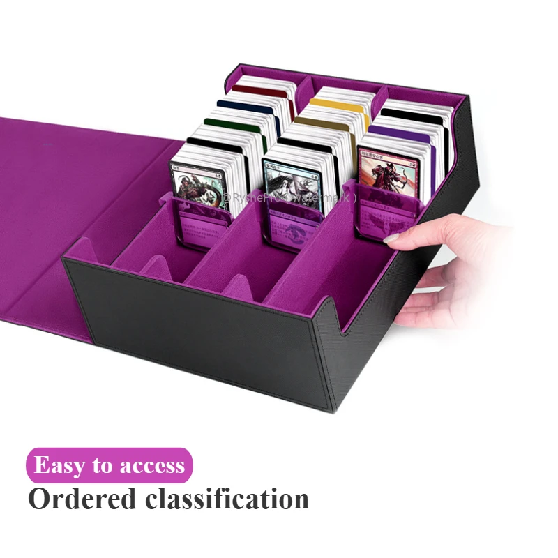 Card Deck Case voor ruilkaarten 1800+ Lederen Magnetische Commander Opbergdoos Magische Kaartbeschermer voor YuGiOh MTG Sportkaarten
